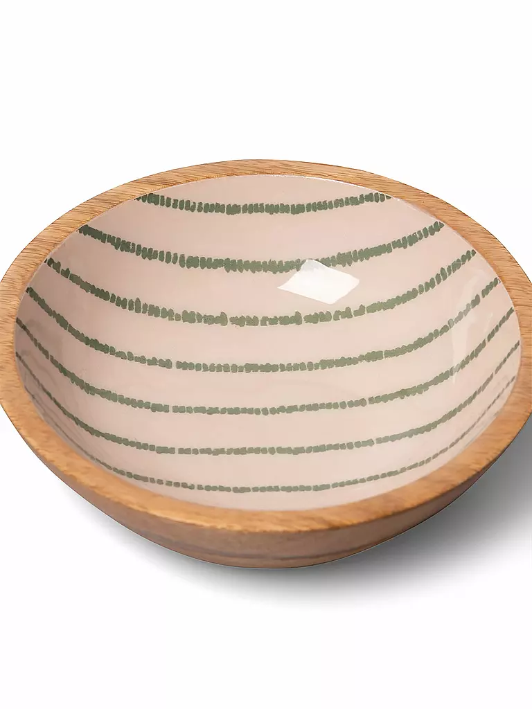 FYNCH-HATTON | Schüssel klein 20cm SINGITA Leaf Green Stripe  | Verde scuro