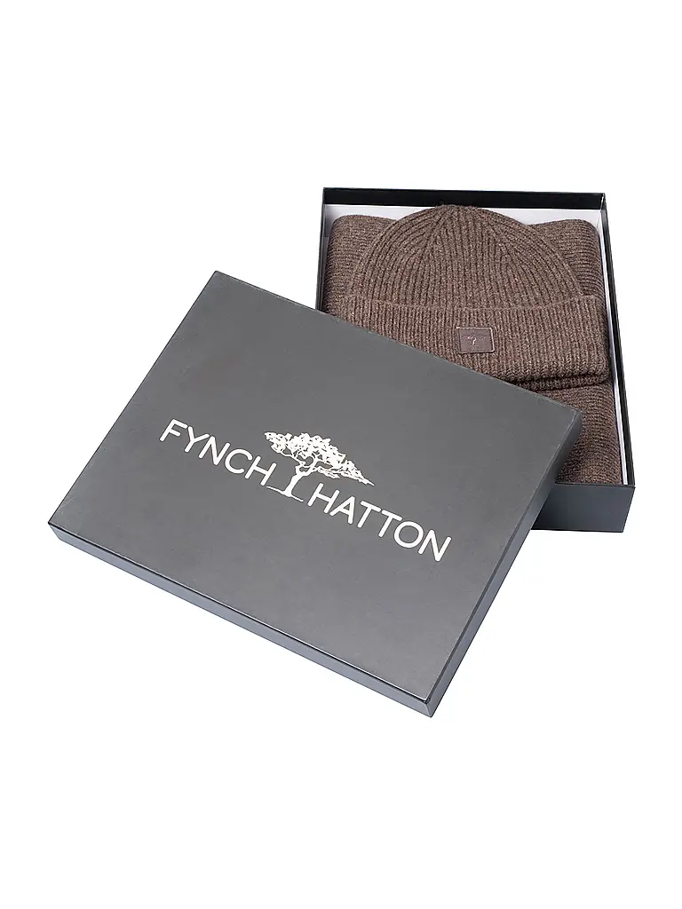 FYNCH-HATTON | Set 2 pezzi berretto e sciarpa | Marrone