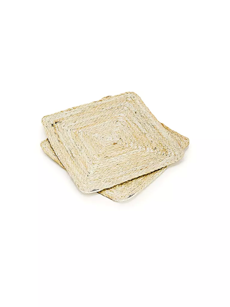 FYNCH-HATTON | Set da tavola 4 pezzi 33x33cm UTAMU Bianco sporco | Beige