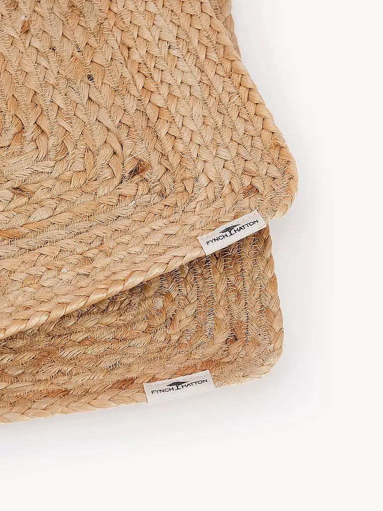 FYNCH-HATTON | Set da tavola 4 pezzi 33x33cm UTAMU Marrone | Marrone chiaro