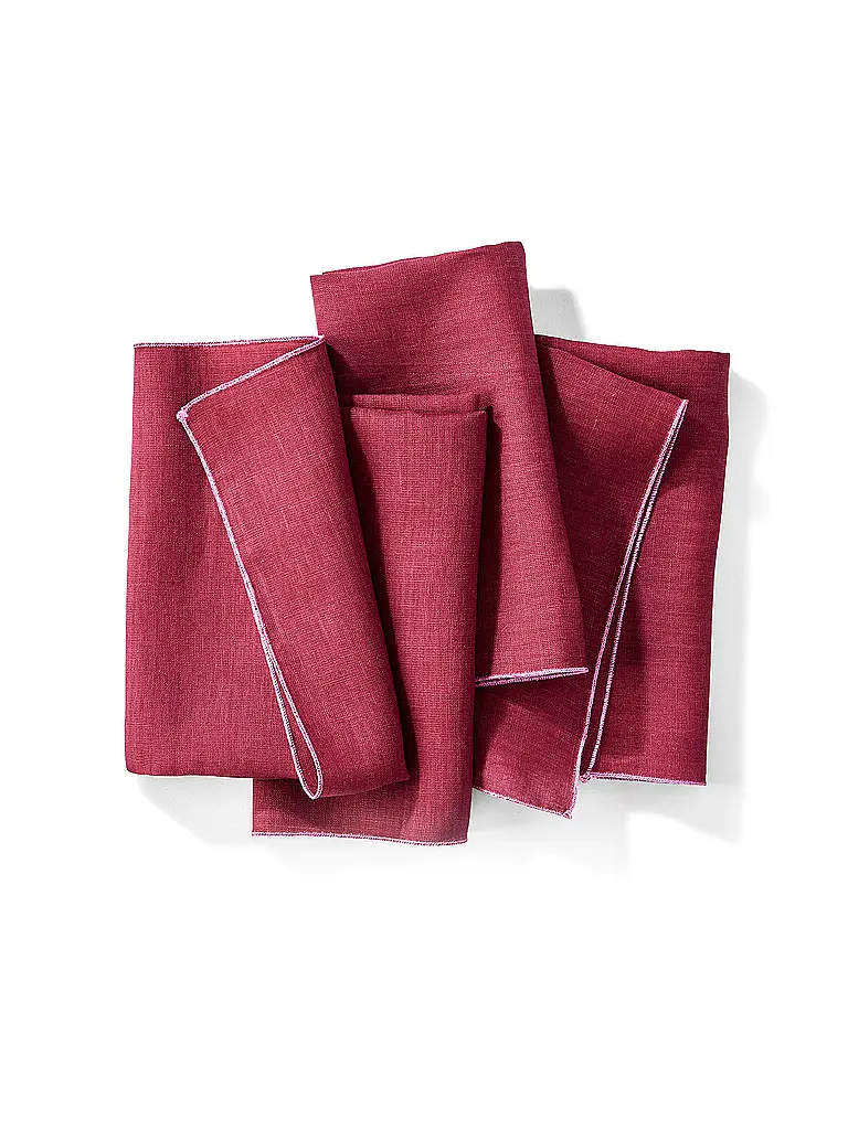 FYNCH-HATTON | Set di 4 tovaglioli di lino LUMO Berry | Bacca