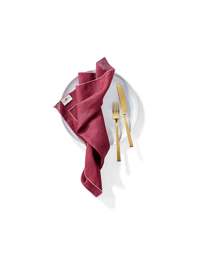 FYNCH-HATTON | Set di 4 tovaglioli di lino LUMO Berry | Bacca