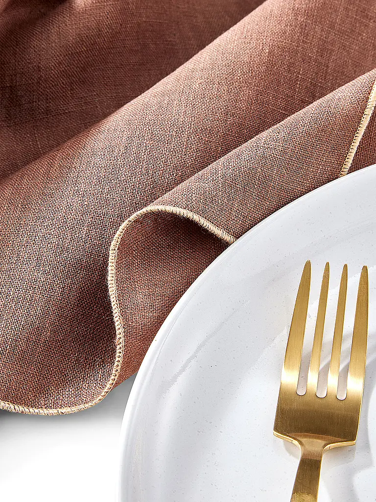 FYNCH-HATTON | Set di 4 tovaglioli di lino LUMO Walnut | Marrone chiaro
