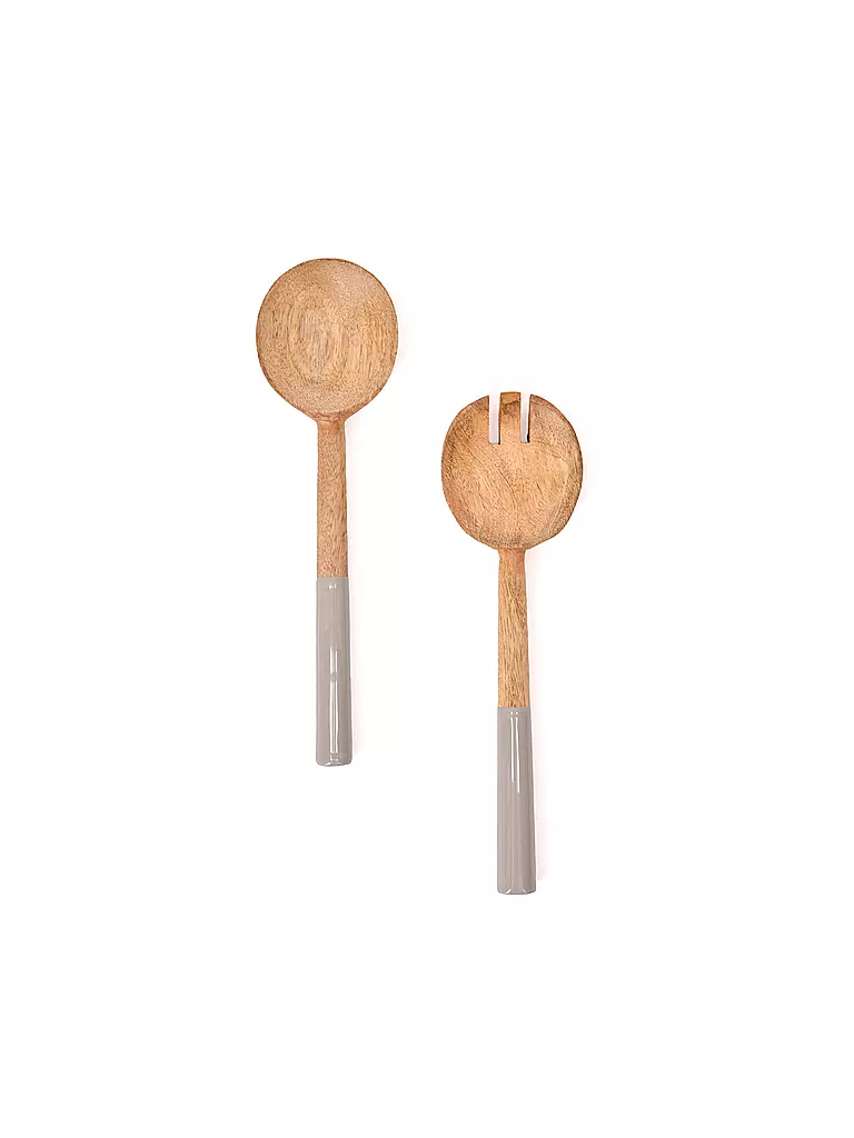 FYNCH-HATTON | Set di posate da insalata 2 pz. KISHA Grigio Elefante | Grigio chiaro