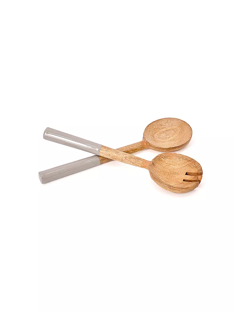 FYNCH-HATTON | Set di posate da insalata 2 pz. KISHA Grigio Elefante | Grigio chiaro