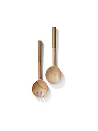 FYNCH-HATTON | Set di posate da insalata 2 pz. KISHA Lemon Stripe | Cammello