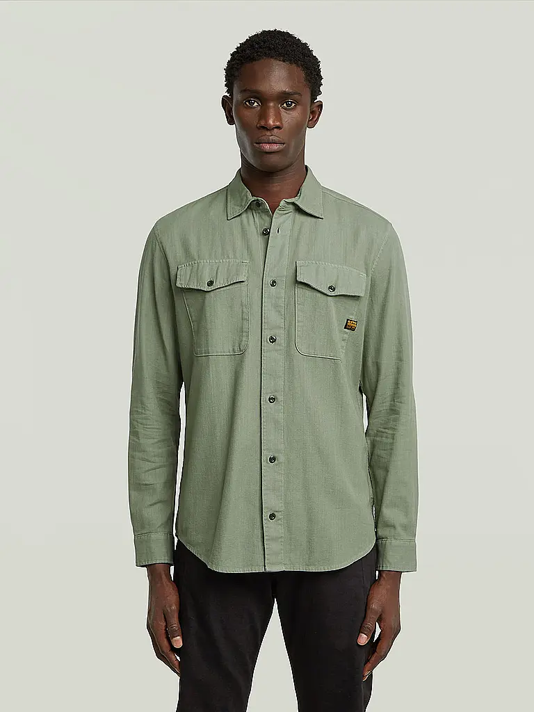 G-STAR RAW | Camicia Slim Fit MARINE | Verde chiaro
