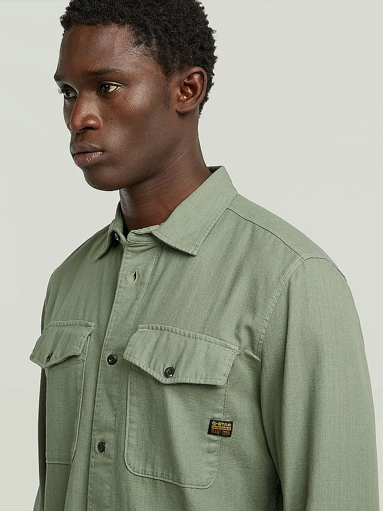 G-STAR RAW | Camicia Slim Fit MARINE | Verde chiaro