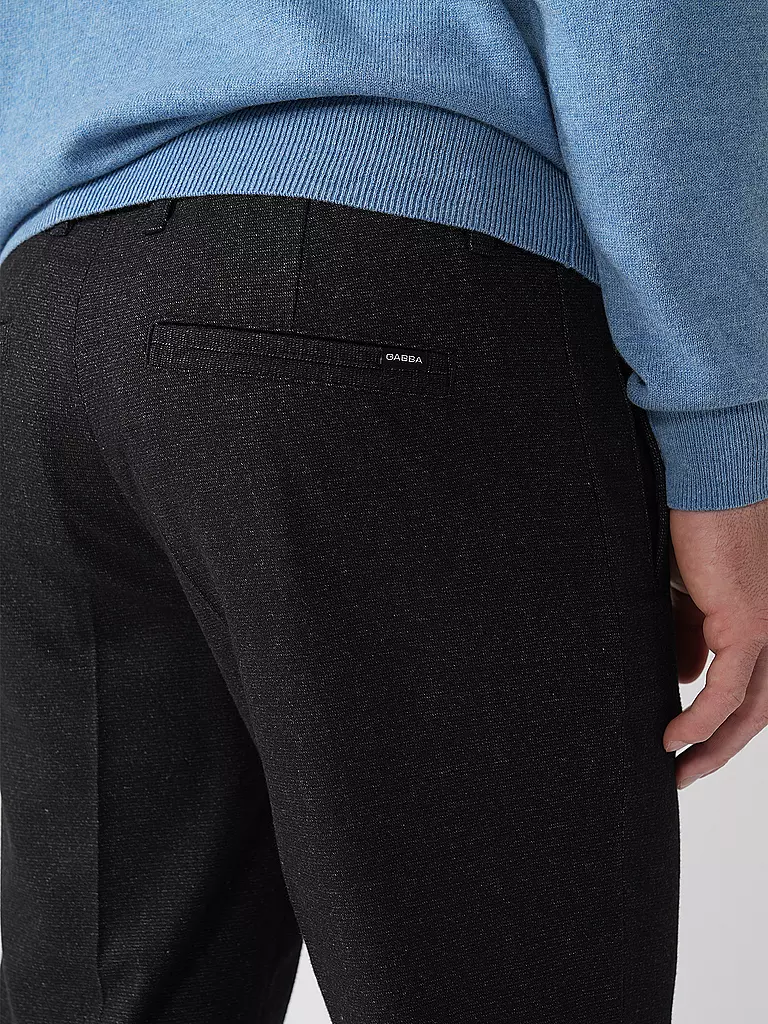 GABBA | Chino MONZA SHAFI WOOL | Nero