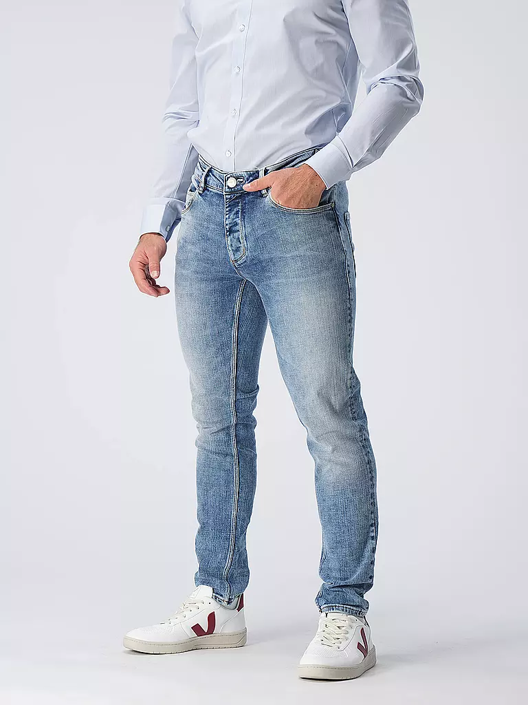 GABBA | Jeans Straight Slim Fit "Rey" | Blu