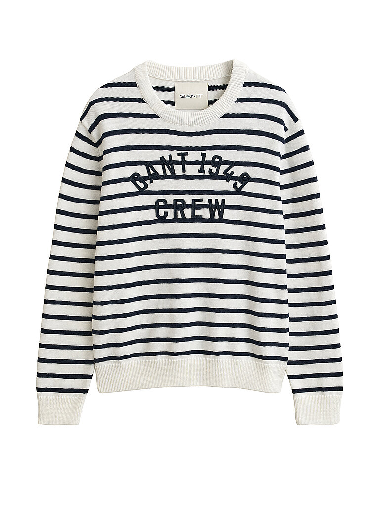 Pullover BRETON STRIPED GRAPHIC crema XL