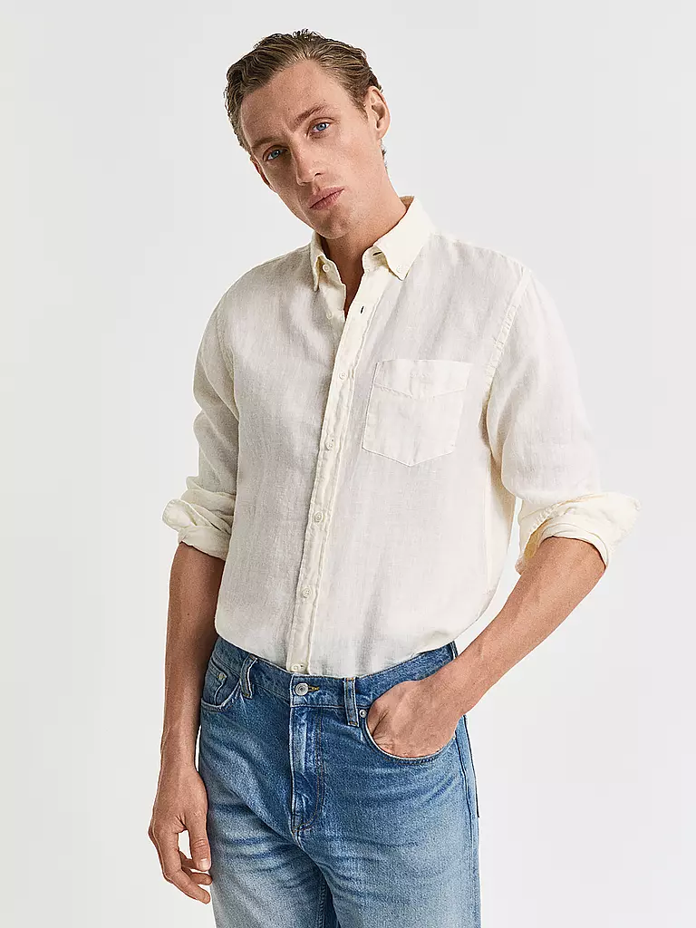 GANT | Camicia di lino regular fit | Crema
