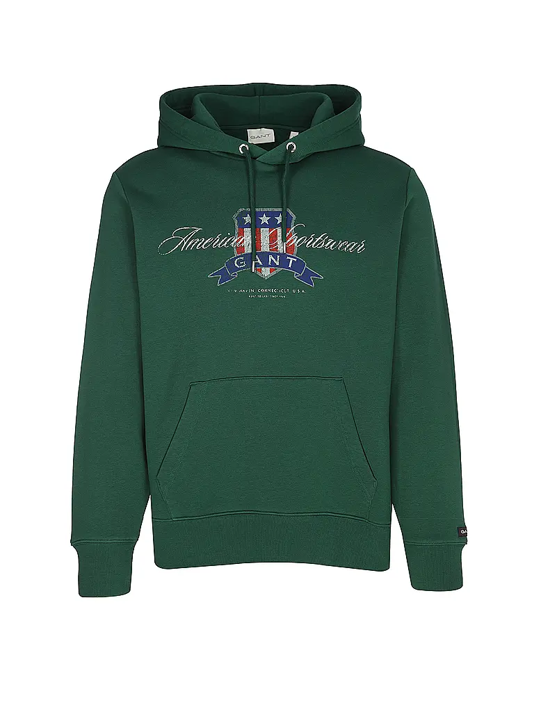 GANT | Felpa con cappuccio - Hoodie | Verde scuro