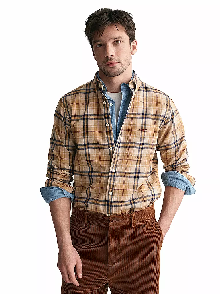 GANT | Flanellhemd  | Senape