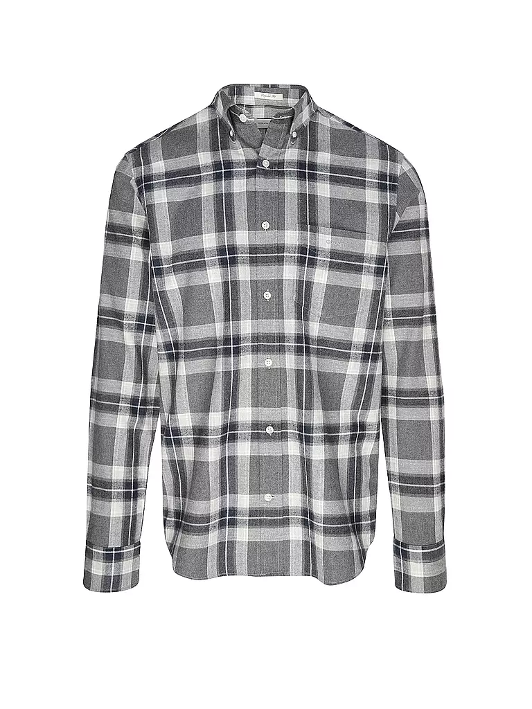 GANT | Flanellhemd Regular Fit  | Grigio