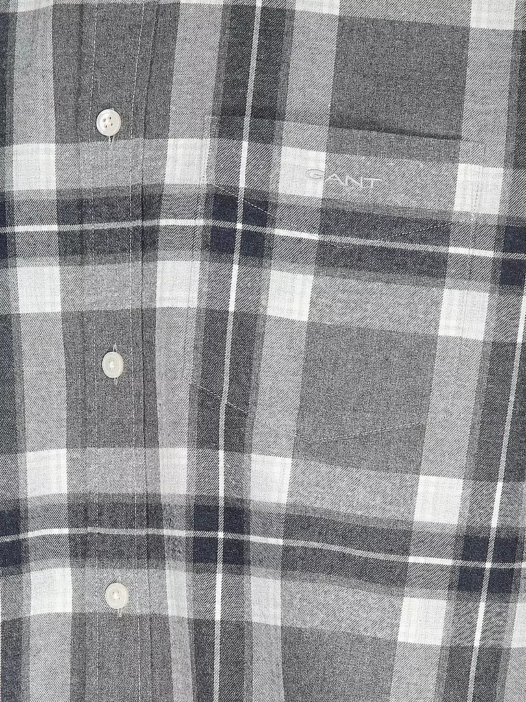 GANT | Flanellhemd Regular Fit  | Grigio