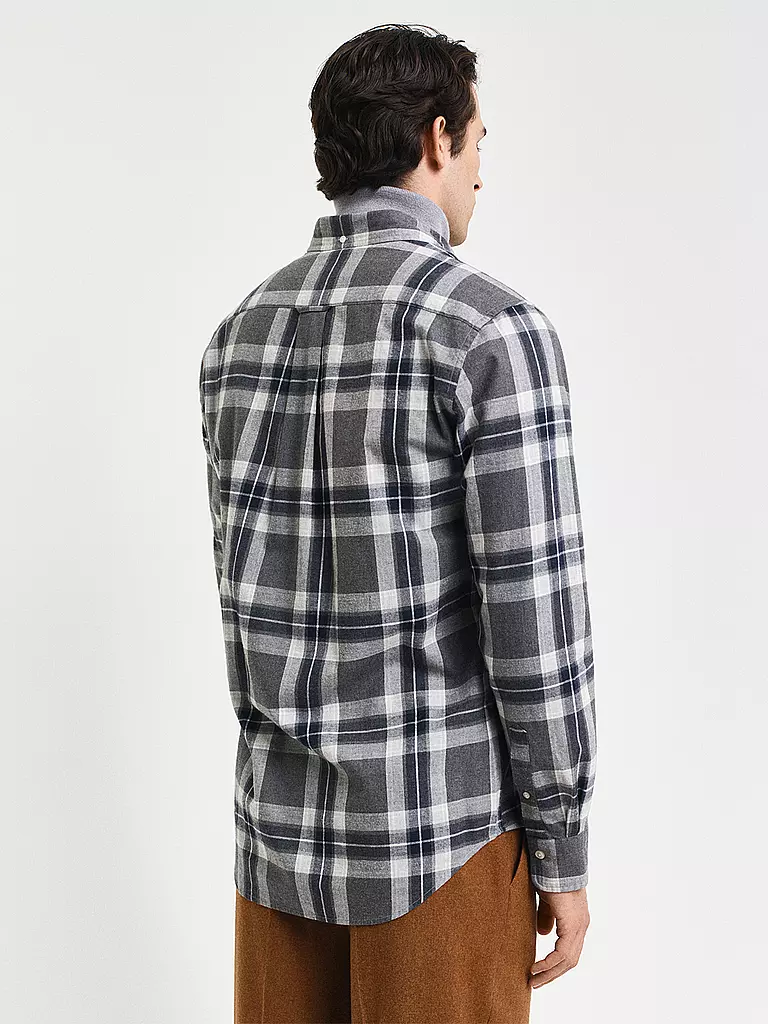 GANT | Flanellhemd Regular Fit  | Grigio