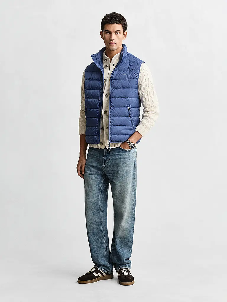 GANT | Gilet trapuntato in piuma | Blu chiaro