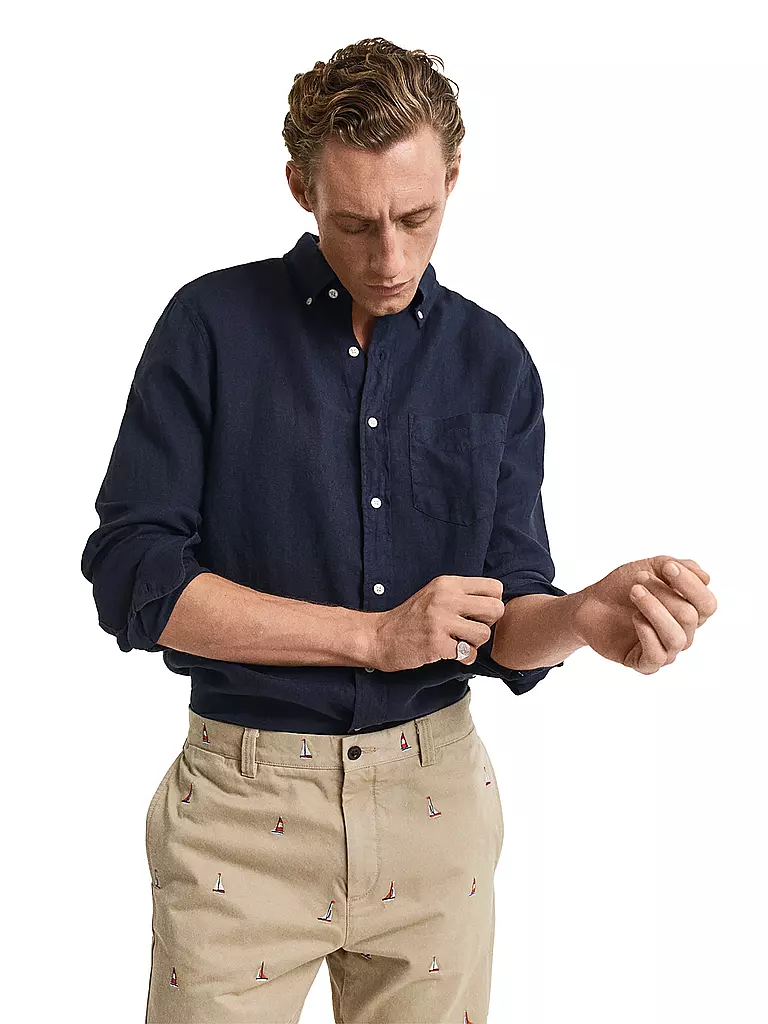 GANT | Leinenhemd Regular Fit  | Blu