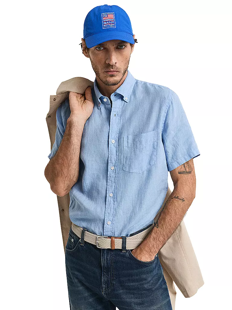 GANT | Leinenhemd Regular Fit | Blu