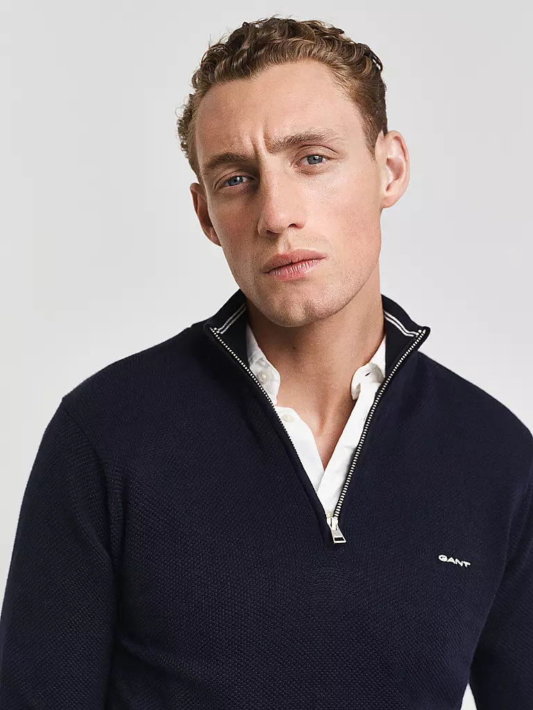 GANT | Pullover Troyer | Blu scuro