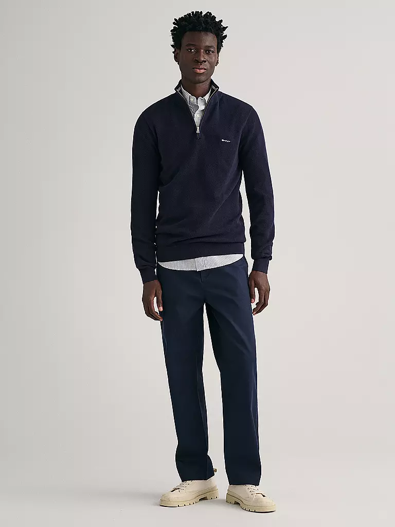 GANT | Pullover Troyer | Blu scuro