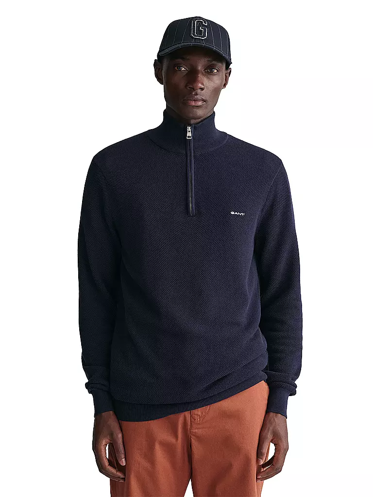 GANT | Pullover Troyer | Blu scuro
