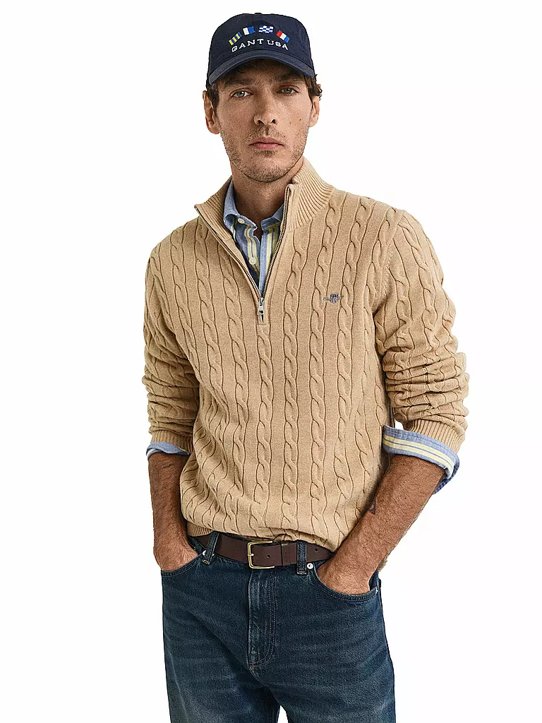 GANT | Pullover Troyer | Beige