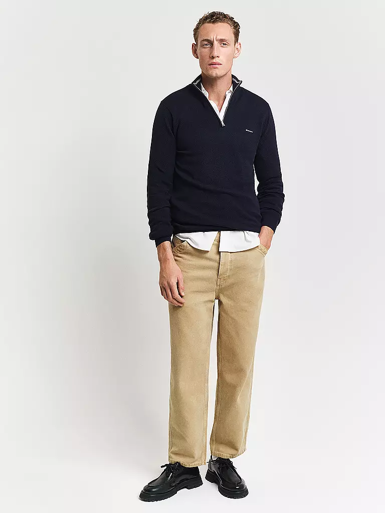 GANT | Pullover Troyer | Blu scuro