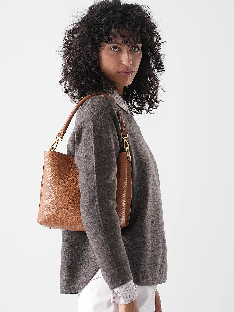GIANNI CHIARINI | Borsa in pelle - Hobo Bag ARETHA | Cammello