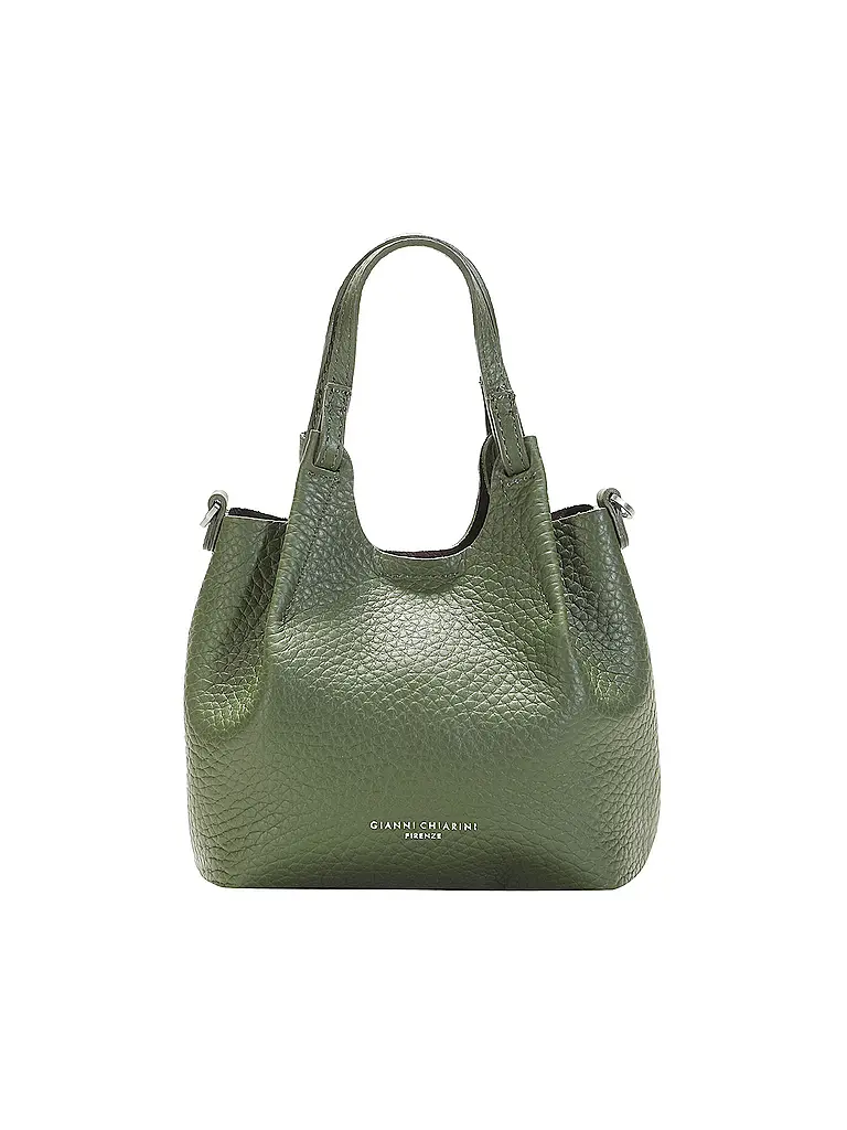 GIANNI CHIARINI | Borsa in pelle - Hobo Bag DUA Small | Oliva