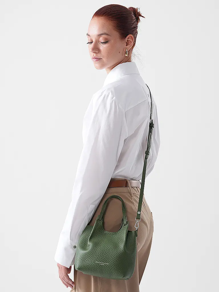 GIANNI CHIARINI | Borsa in pelle - Hobo Bag DUA Small | Oliva