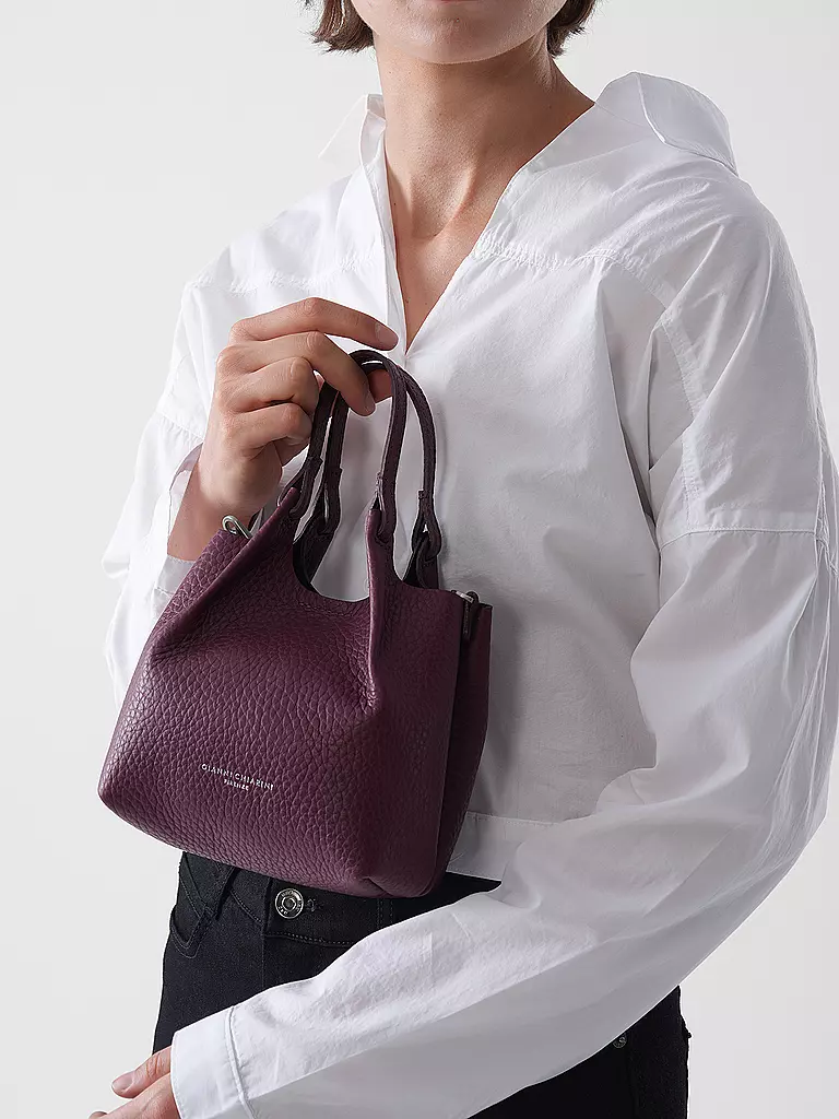 GIANNI CHIARINI | Borsa in pelle - Hobo Bag DUA Small | Rosso scuro