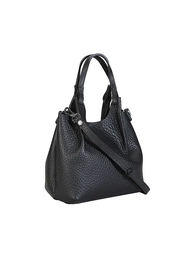 GIANNI CHIARINI | Borsa in pelle - Hobo Bag DUA Small | Nero