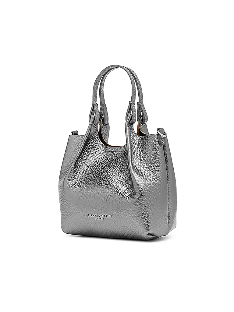 GIANNI CHIARINI | Borsa in pelle - Hobo Bag DUA Small | Argento