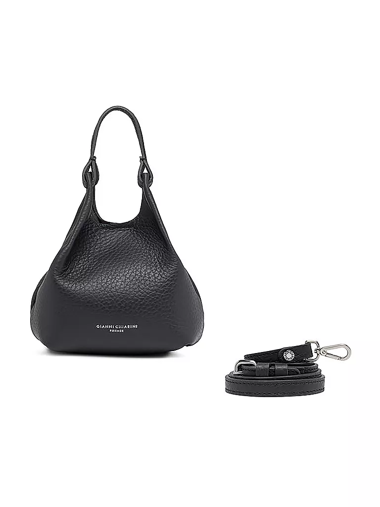 GIANNI CHIARINI | Borsa in pelle - Hobo Bag DUA Small | Grigio