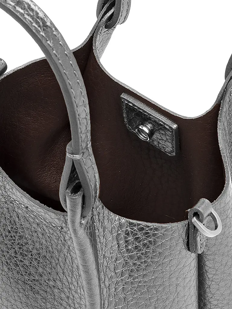 GIANNI CHIARINI | Borsa in pelle - Hobo Bag DUA Small | Argento