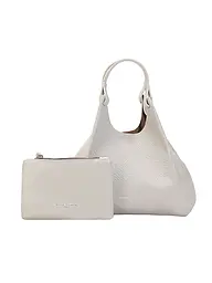 GIANNI CHIARINI | Borsa in pelle - Hobo Bag DUA | Grigio chiaro