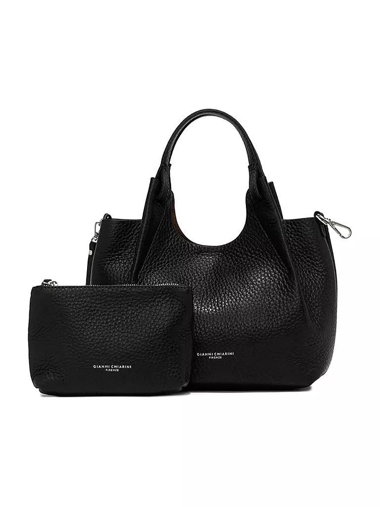 GIANNI CHIARINI | Borsa in pelle - Hobo Bag DUA | Nero