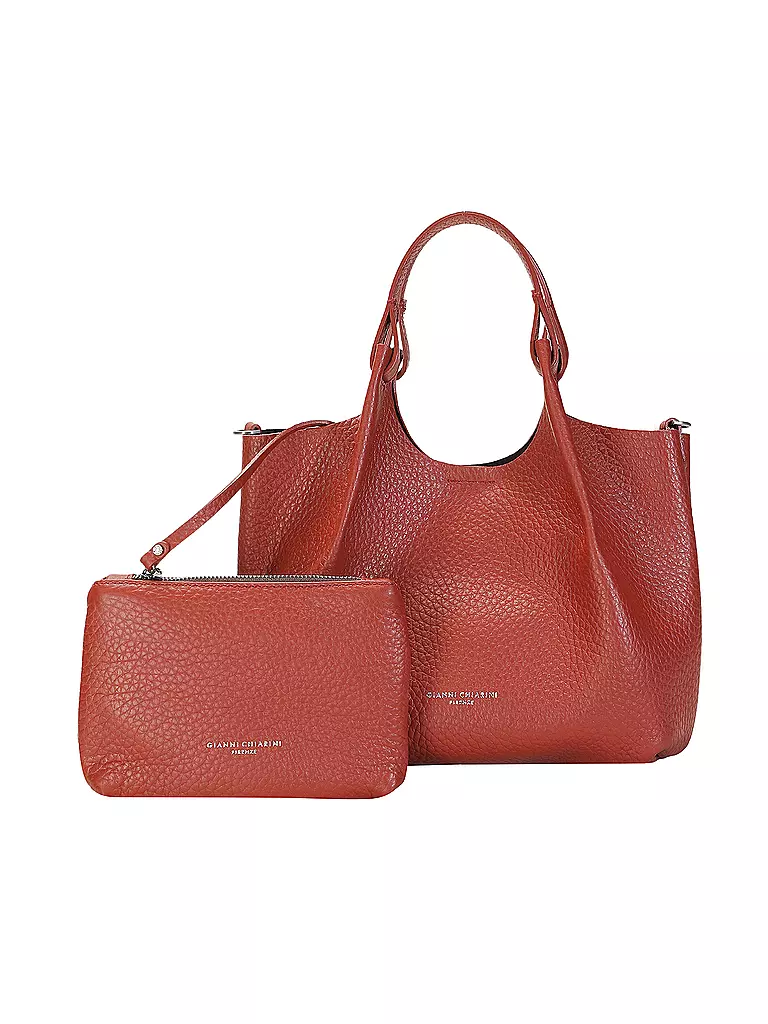 GIANNI CHIARINI | Borsa in pelle - Hobo Bag DUA | Rosso scuro
