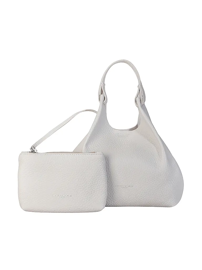 GIANNI CHIARINI | Borsa in pelle - Hobo Bag DUA | Bianco