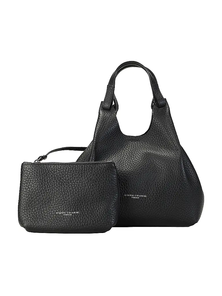 GIANNI CHIARINI | Borsa in pelle - Hobo Bag DUA | Nero