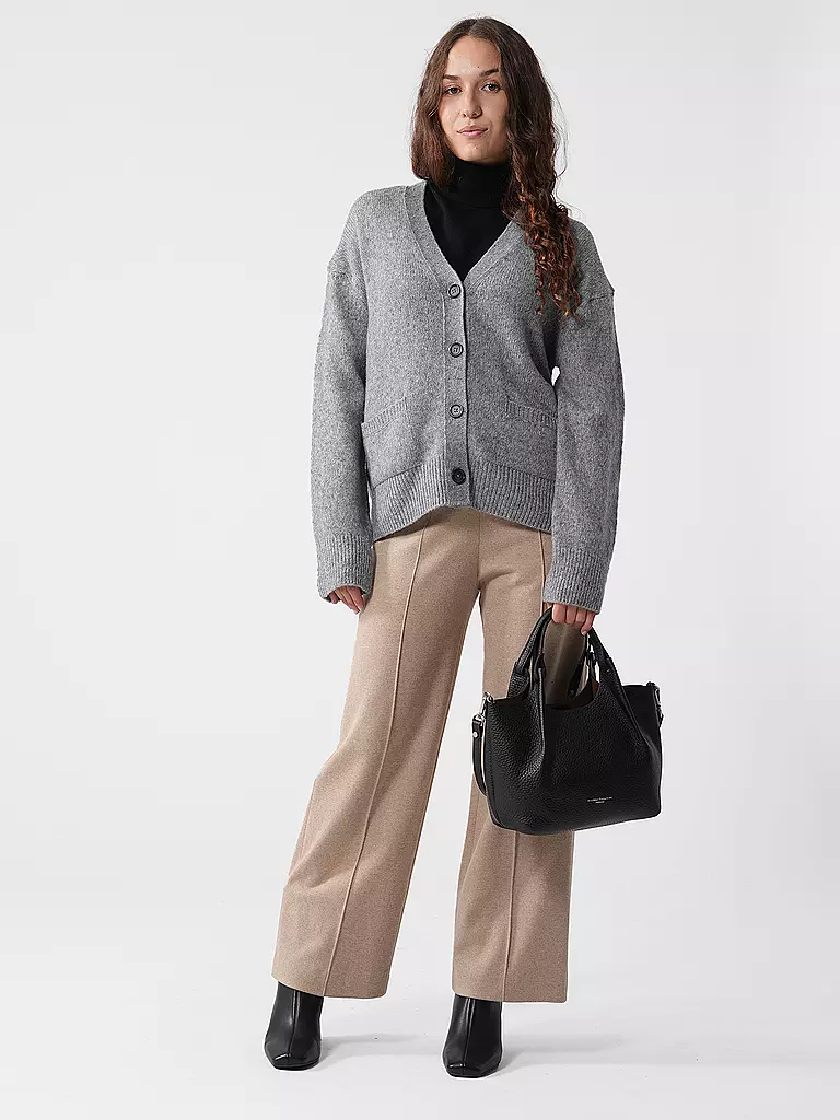 GIANNI CHIARINI | Borsa in pelle - Hobo Bag DUA | Nero
