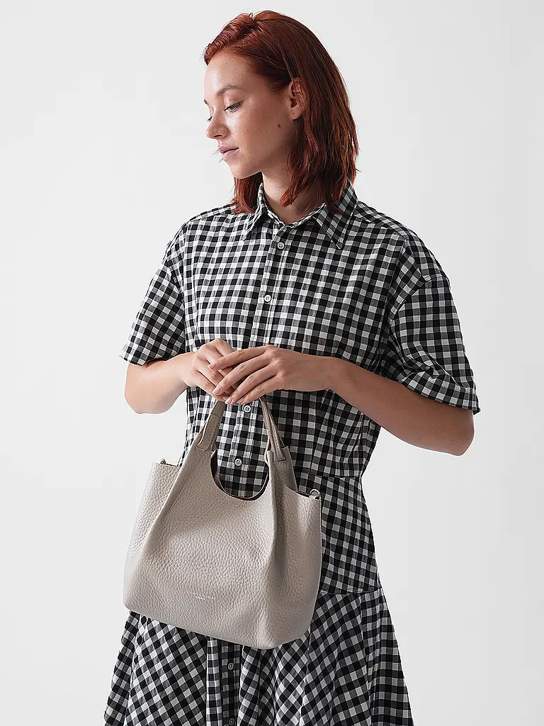 GIANNI CHIARINI | Borsa in pelle - Hobo Bag DUA | Grigio chiaro