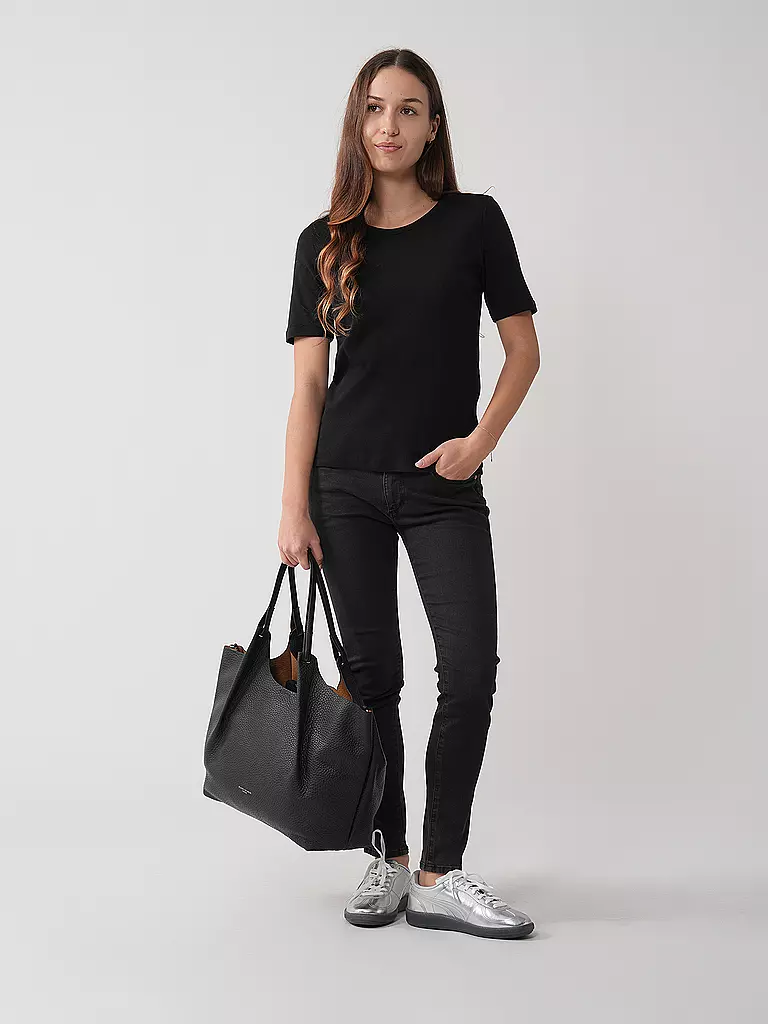 GIANNI CHIARINI | Borsa in pelle - Hobo Bag DUA | Nero