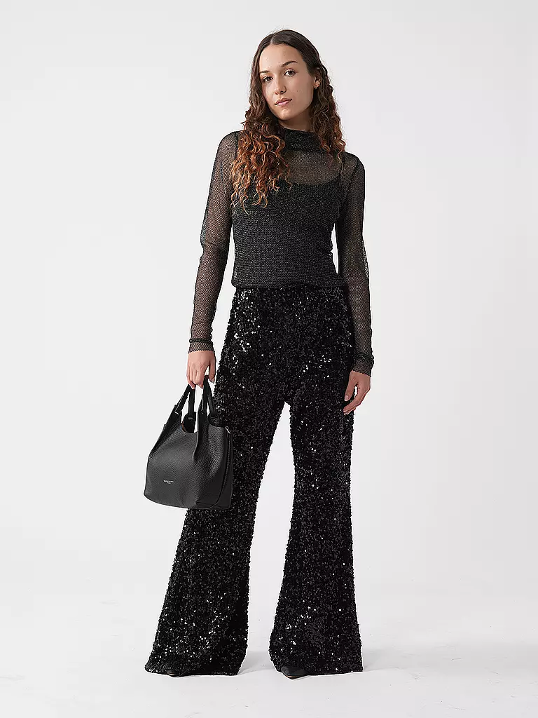 GIANNI CHIARINI | Borsa in pelle - Hobo Bag DUA | Nero