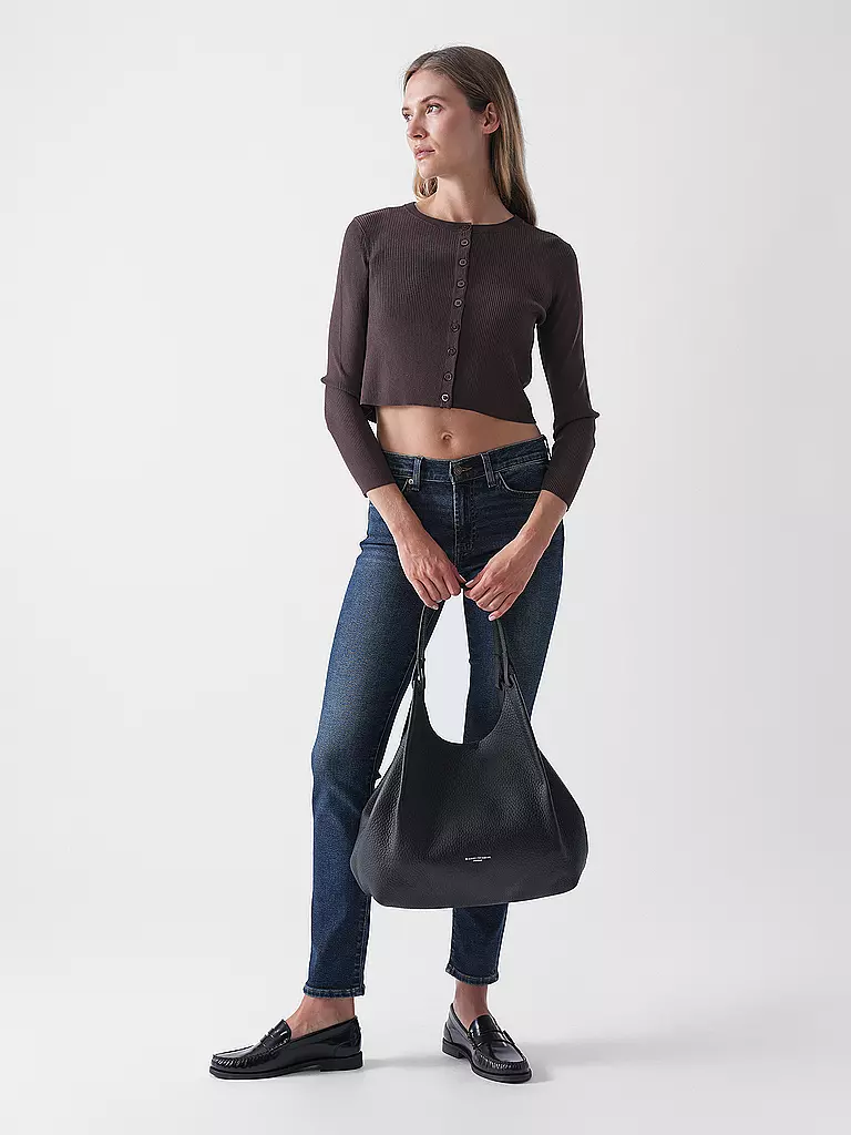 GIANNI CHIARINI | Borsa in pelle - Hobo Bag DUA | Nero