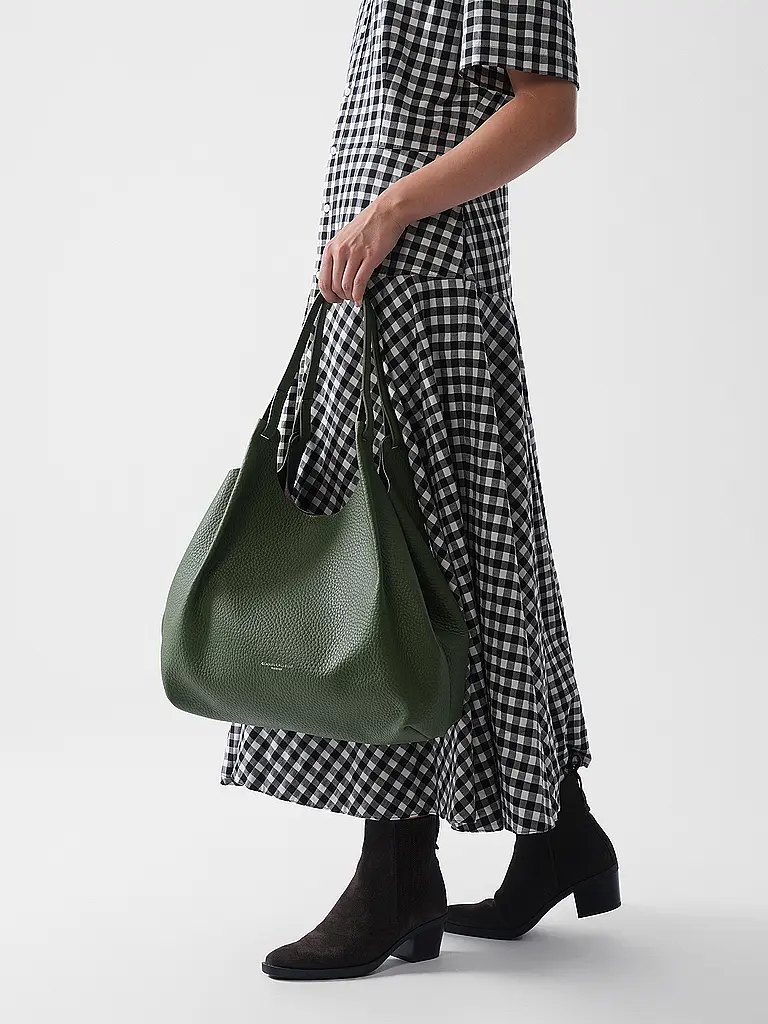 GIANNI CHIARINI | Borsa in pelle - Hobo Bag DUA | Oliva
