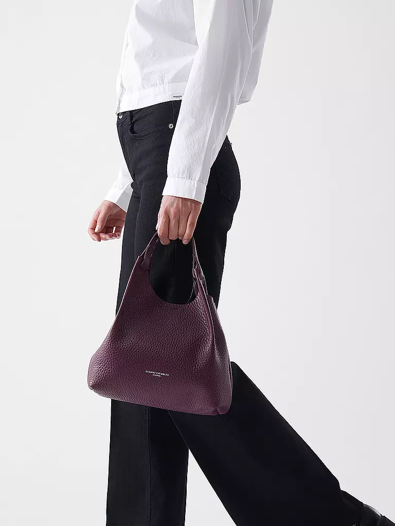 GIANNI CHIARINI | Borsa in pelle - Hobo Bag DUA | Rosso scuro