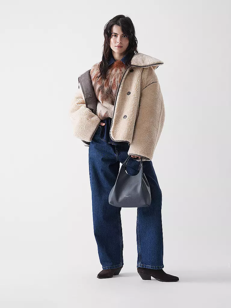 GIANNI CHIARINI | Borsa in pelle - Hobo Bag DUA | Grigio